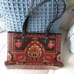 Spartina 449 Retreat Midnight Coral Large Box Bag